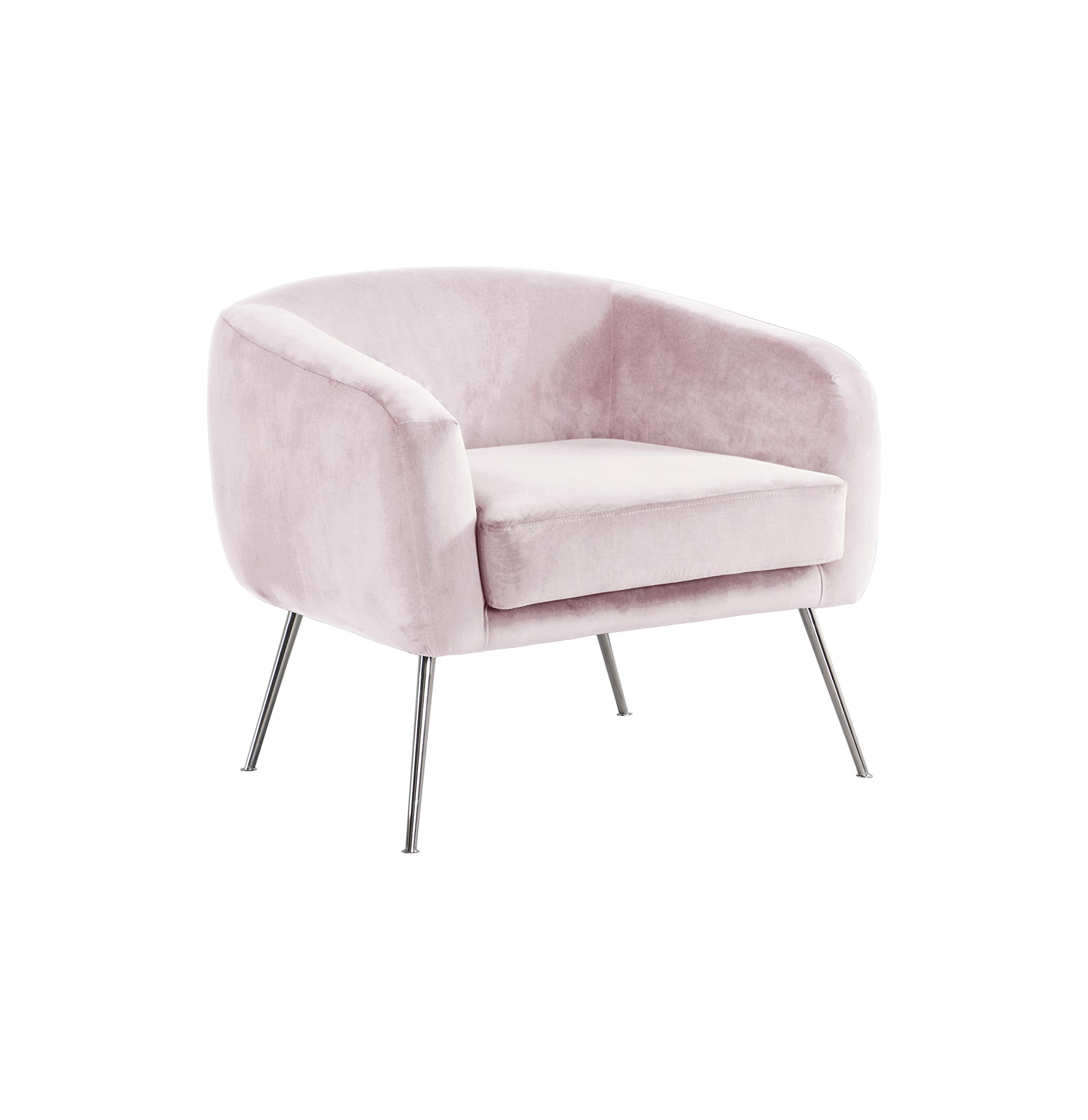 Best Master Furniture Julissa Tufted Velour Living Room Accent Chair, Pink
